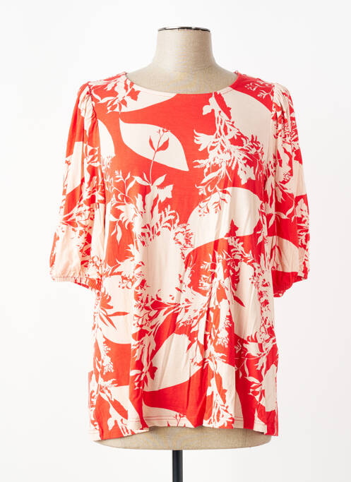 T-shirt imprimé fantaisie manches courtes rouge CISO femme
