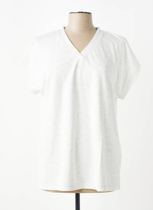 T-shirt coupe droite manches courtes blanc CISO femme