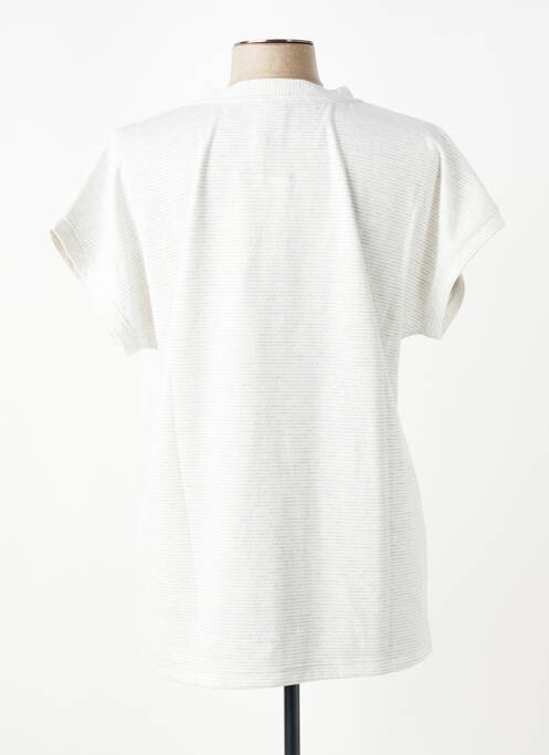 T-shirt coupe droite manches courtes blanc CISO femme