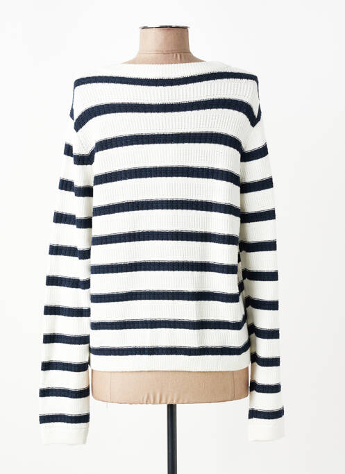 Gilet manches longues fermeture boutonnée sur le devant blanc JENSEN femme