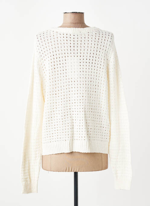 Gilet manches longues fermeture boutonnée sur le devant blanc JENSEN femme