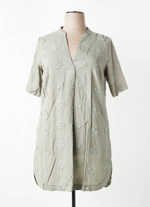 Robe courte manches courtes manches courtes vert CISO femme