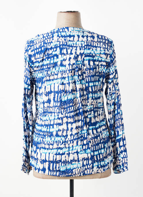 Top imprimé fantaisie manches longues bleu CISO femme