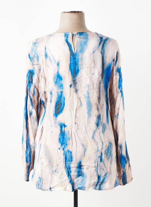 Top imprimé fantaisie manches longues bleu CISO femme