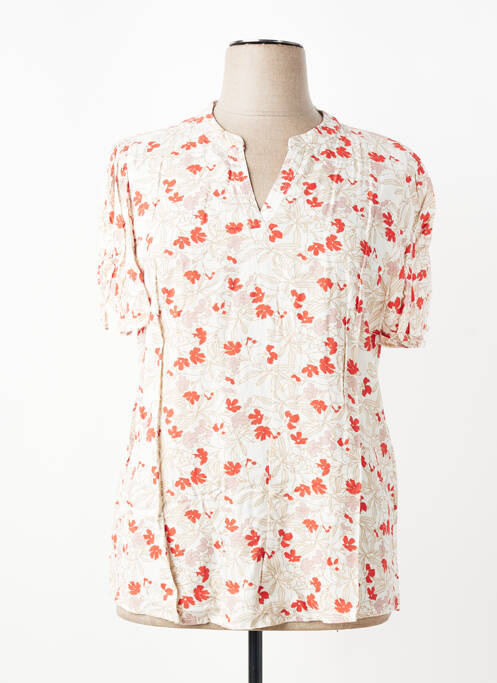 T-shirt imprimé fantaisie manches courtes blanc CISO femme