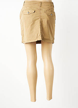 Jupe short fermeture zippée sous rabat boutonné marron DONA LISA femme