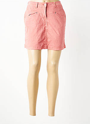 Jupe short fermeture zippée sous rabat boutonné rose DONA LISA femme