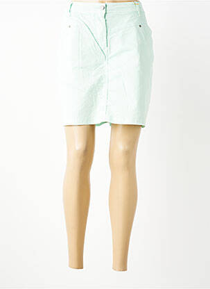 Jupe short fermeture zippée sous rabat boutonné vert DONA LISA femme