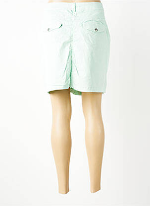 Jupe short fermeture zippée sous rabat boutonné vert DONA LISA femme