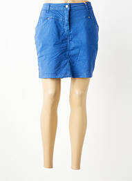 Jupe short fermeture zippée sous rabat boutonné bleu DONA LISA femme
