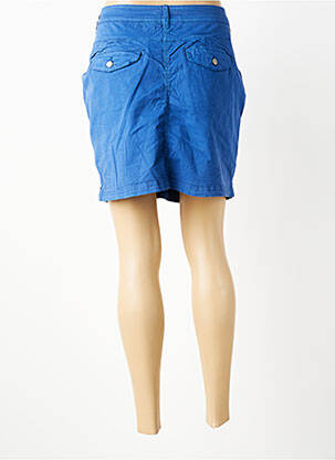 Jupe short fermeture zippée sous rabat boutonné bleu DONA LISA femme