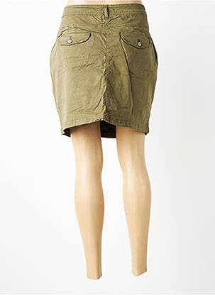 Jupe short fermeture zippée sous rabat boutonné vert fonce DONA LISA femme