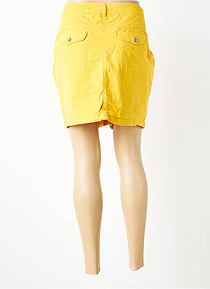 Jupe short fermeture zippée sous rabat boutonné jaune DONA LISA femme