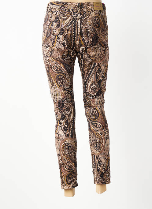 Pantalon 7/8 stretch taille normale marron PLACE DU JOUR femme
