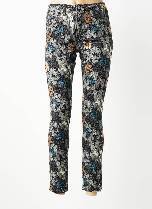Pantalon 7/8 stretch taille normale noir PLACE DU JOUR femme