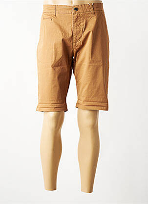 Bermuda coupe droite marron MAISON BLAGGIO homme