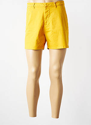 Short taille à pinces taille normale jaune DONA LISA femme