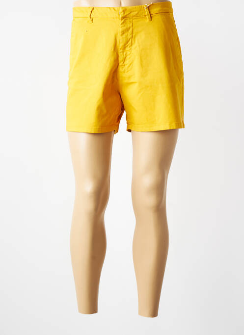 Short taille à pinces taille normale jaune DONA LISA femme