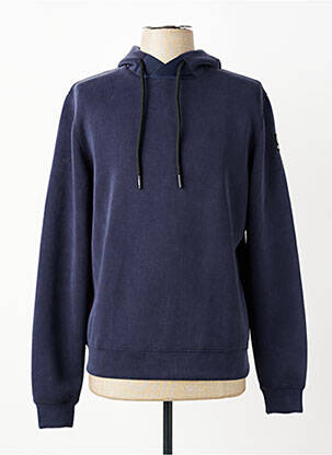 Sweat-shirt à capuche col rond manches longues bleu SUNS BOARDS homme