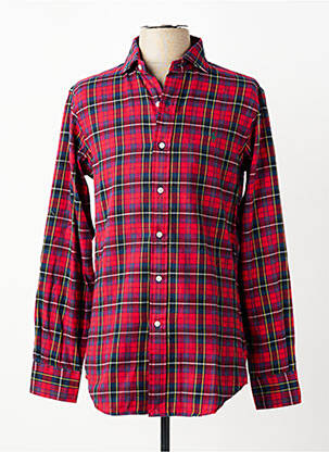 Chemise manches longues poignets boutonnés rouge RALPH LAUREN homme