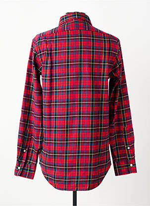 Chemise manches longues poignets boutonnés rouge RALPH LAUREN homme