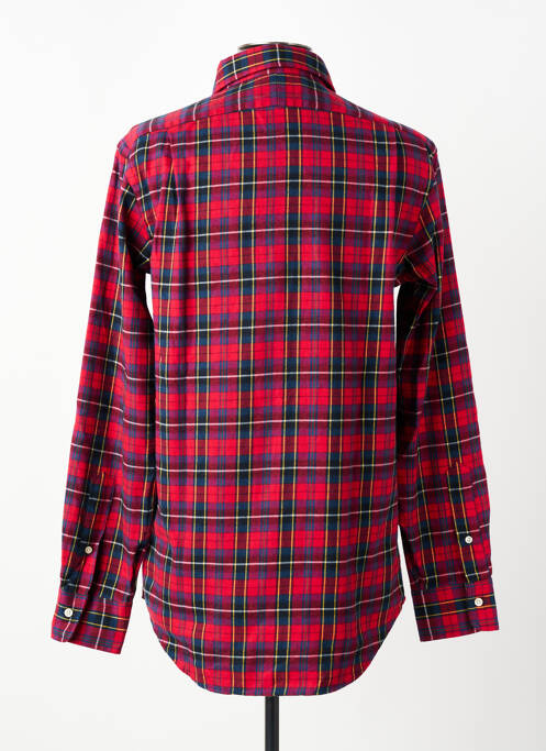 Chemise manches longues poignets boutonnés rouge RALPH LAUREN homme