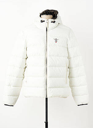 Doudoune manches longues a capuche blanc AERONAUTICA homme