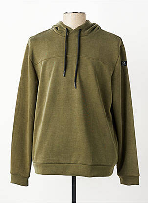 Sweat-shirt à capuche tissage jersey manches longues vert SUNS BOARDS homme