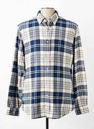 Chemise manches longues poignets boutonnés bleu RALPH LAUREN homme