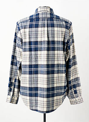 Chemise manches longues poignets boutonnés bleu RALPH LAUREN homme