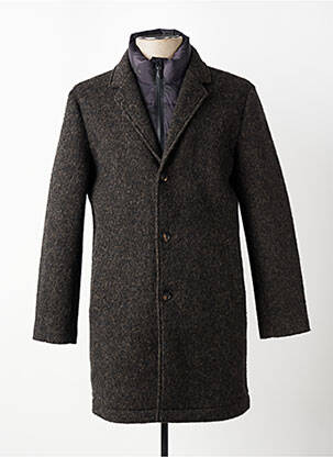 Manteau long coupe droite sans capuche noir MASON'S homme