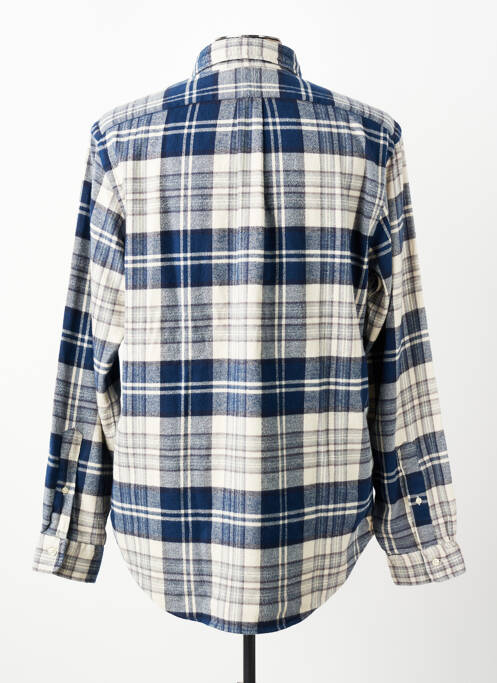Chemise manches longues poignets boutonnés bleu RALPH LAUREN homme