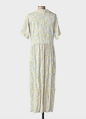 Robe longue manches courtes manches courtes jaune COMPAÑIA FANTASTICA femme