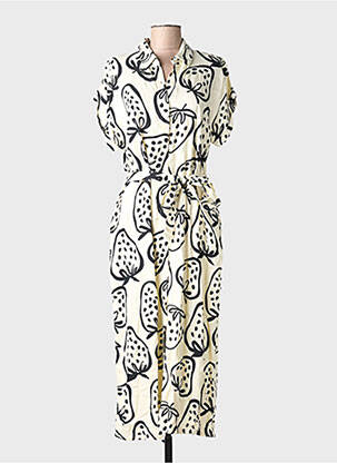 Robe maternité manches courtes beige COMPAÑIA FANTASTICA femme
