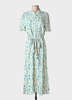 Robe longue manches courtes manches courtes vert COMPAÑIA FANTASTICA femme