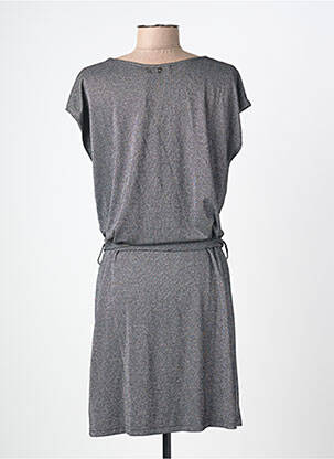 Robe courte coupe fluide manches courtes argent DEELUXE femme