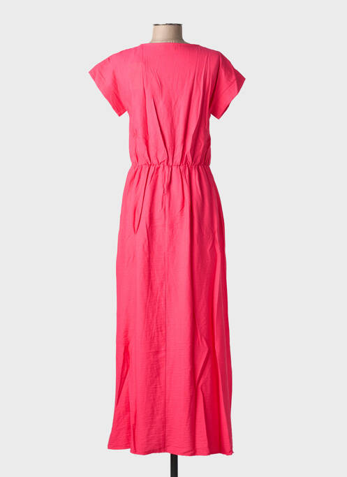 Robe longue manches courtes manches courtes rose C'EST BEAU LA VIE femme