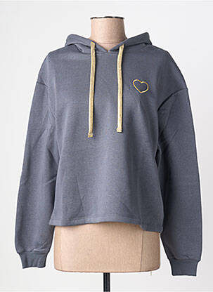 Pull col roulé coupe droite manches longues gris PIECES femme