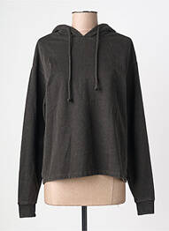 Sweat-shirt à capuche stretch manches longues noir PIECES femme