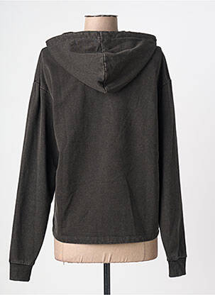 Sweat-shirt à capuche stretch manches longues noir PIECES femme
