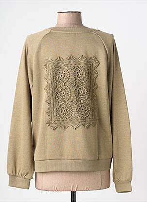 Sweat-shirt broderie manches longues vert VERO MODA femme