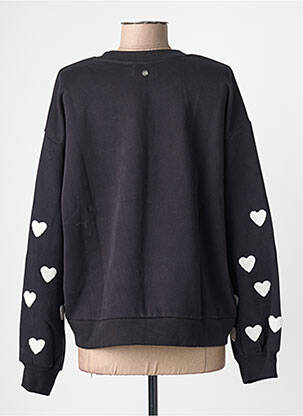Sweat-shirt stretch manches longues noir DEELUXE femme