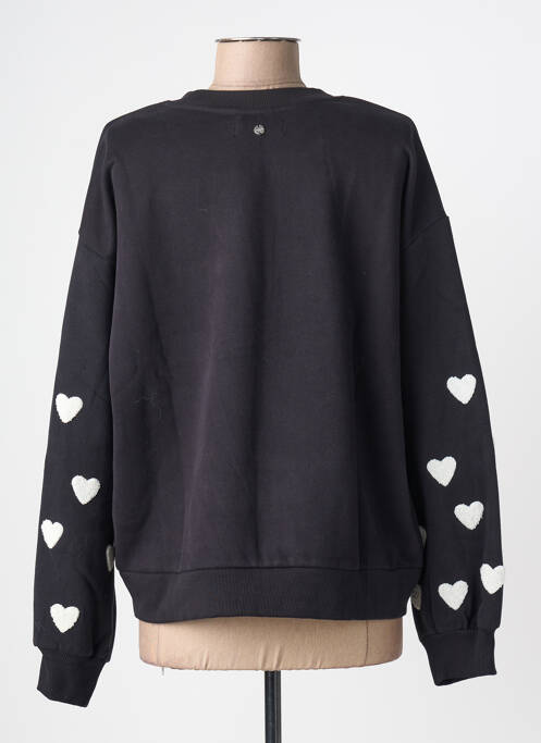 Sweat-shirt stretch manches longues noir DEELUXE femme