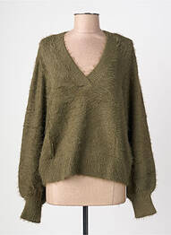 Pull col v manches longues vert VERO MODA femme