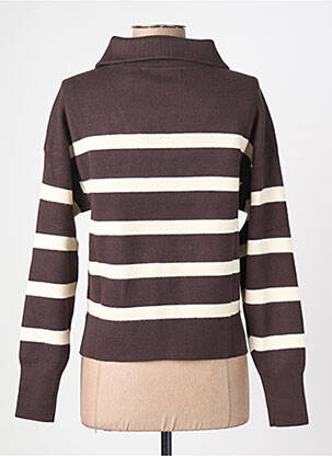 Pull stretch manches longues marron VERO MODA femme