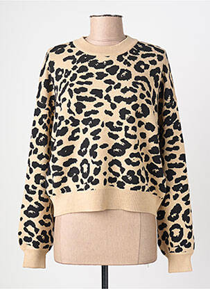 Pull stretch manches longues beige NOISY MAY femme