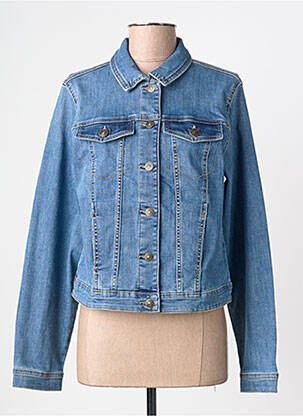 Veste casual col chemisier bleu PIECES femme