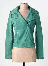 Veste casual tissage suedine vert Y'COO femme