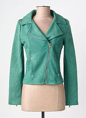 Veste casual tissage suedine vert Y'COO femme