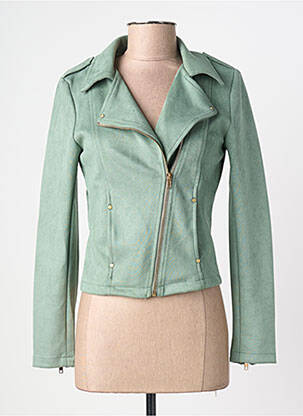 Veste casual tissage suedine vert Y'COO femme
